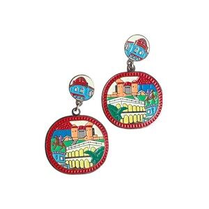 Vintage Aztec Village Earrings